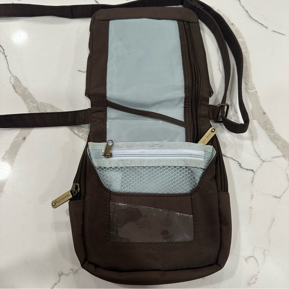 Travelon Anti-Theft Classic Crossbody Bag - Brown with LED Light - Picture 8 of 16